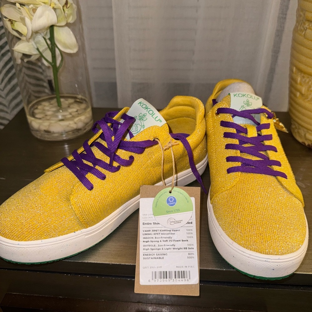 KOKOLU Yellow and Purple Sneakers